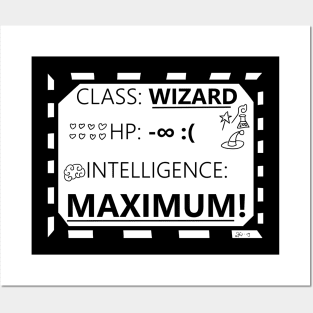 Wizarding Diploma Minus Infinity HP and Maximum Intelligence Posters and Art